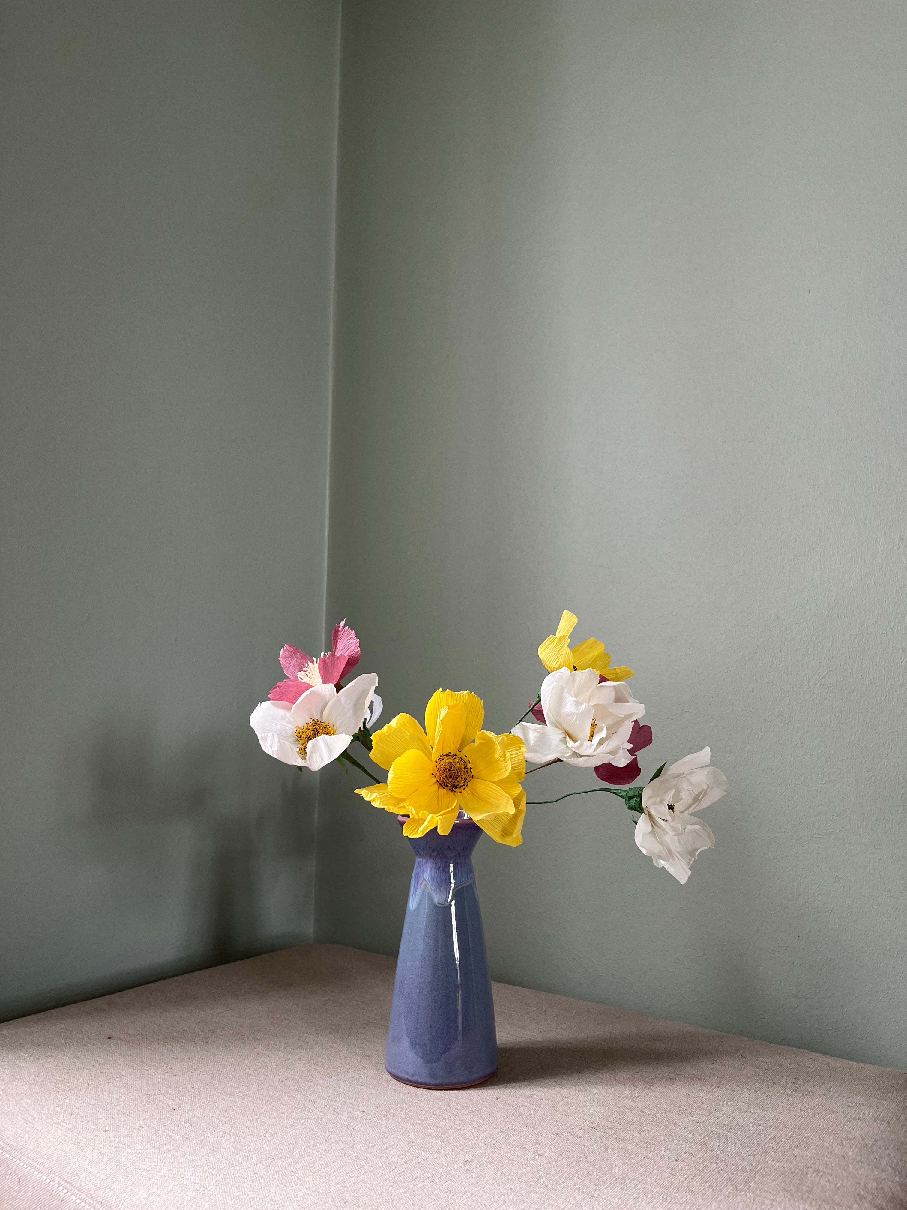 Moderne Skandinavisk Papirblomster Evighedsbuket - Den Blomstrende