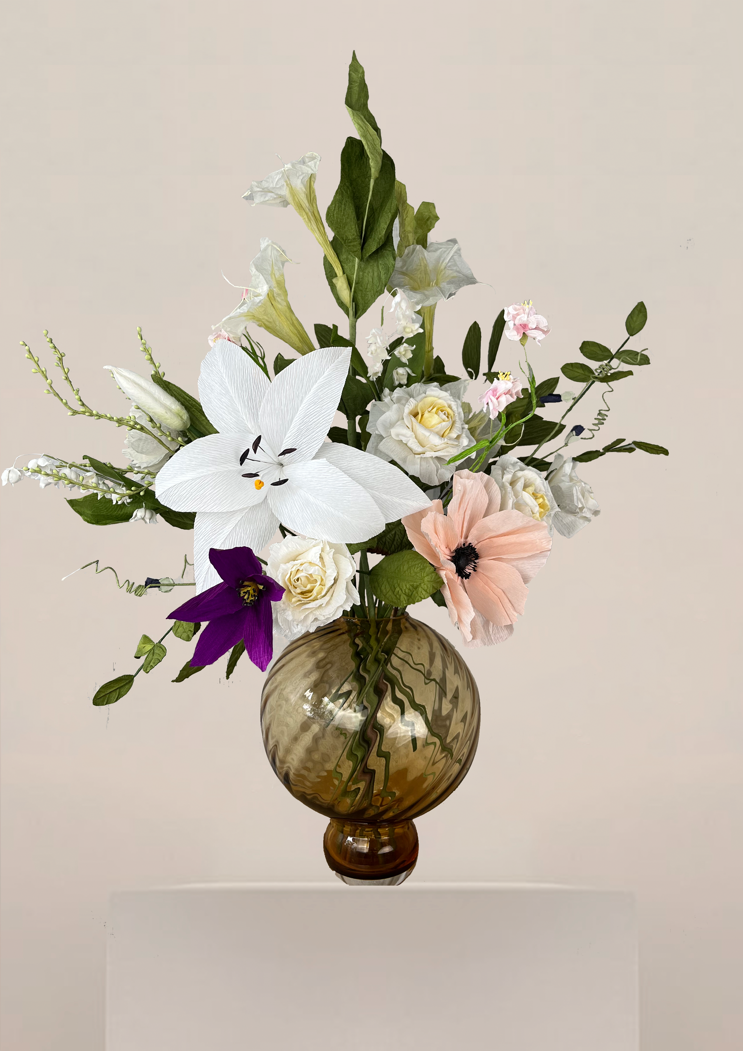 Evighedsbuket af papirblomster