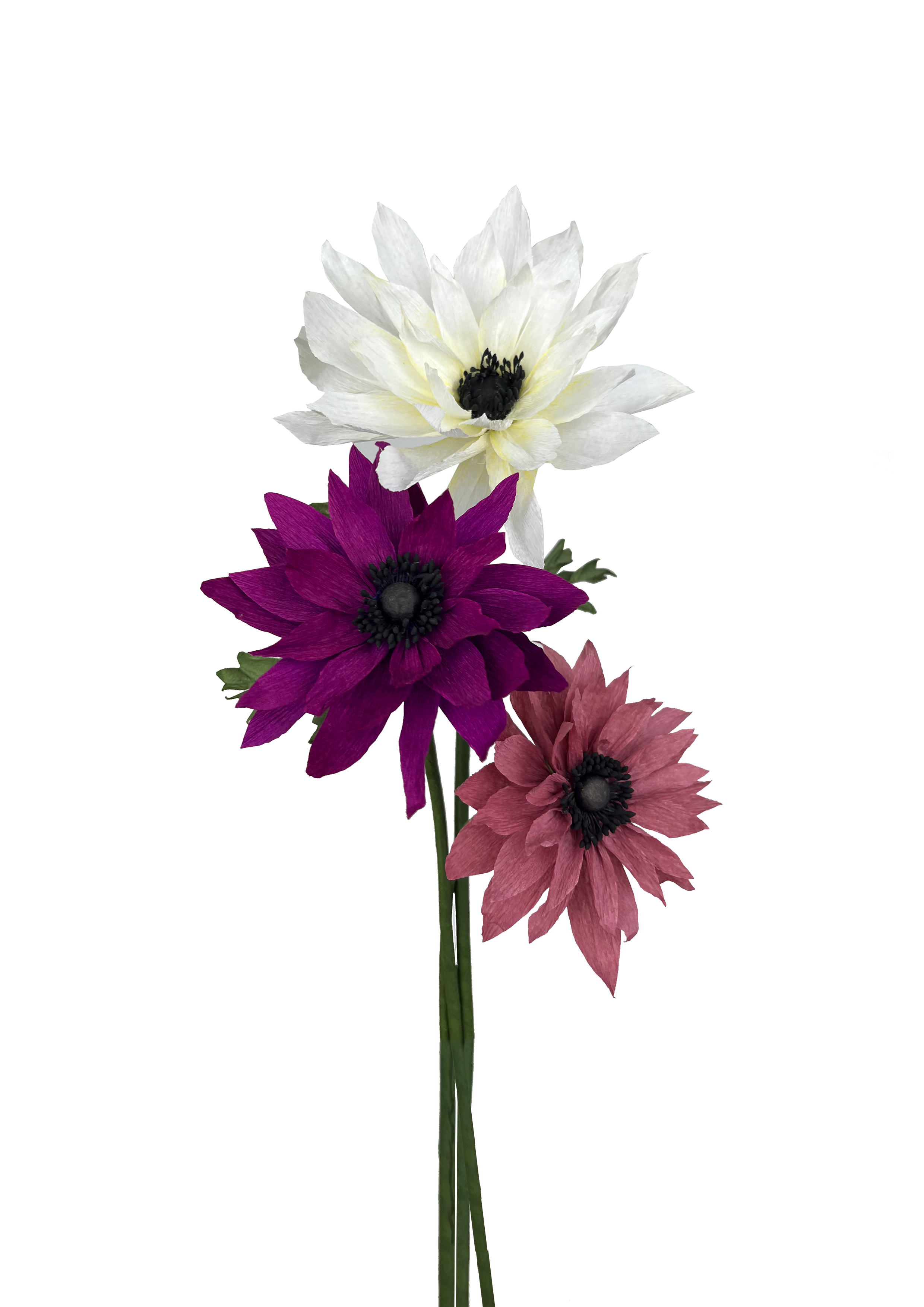 Enestående detaljer og elegance i hver håndlavet Bordeaux Dahlia fra Paper Flower.