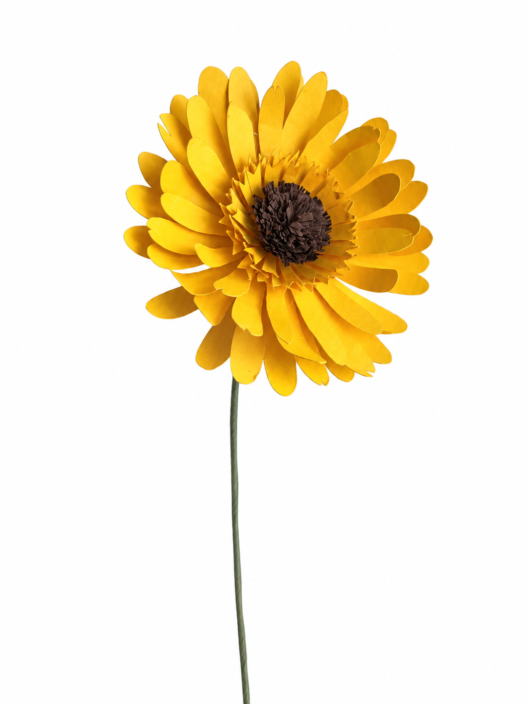 Gerbera – Gul Papirblomst (Håndlavet & FSC®-certificeret)