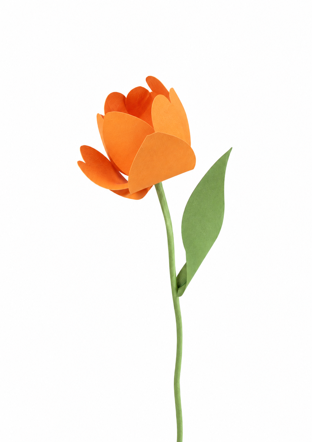ORANGE TULIPAN - Papirblomst